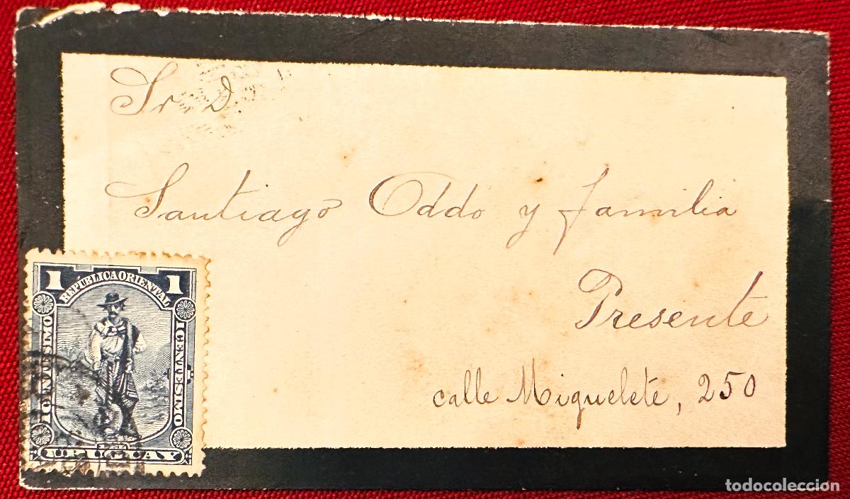 Selos: CMI) 1890. URUGUAY. TRADITIONAL GAUCHO FIGURE ETCHING DOMESTIC MAIL XF