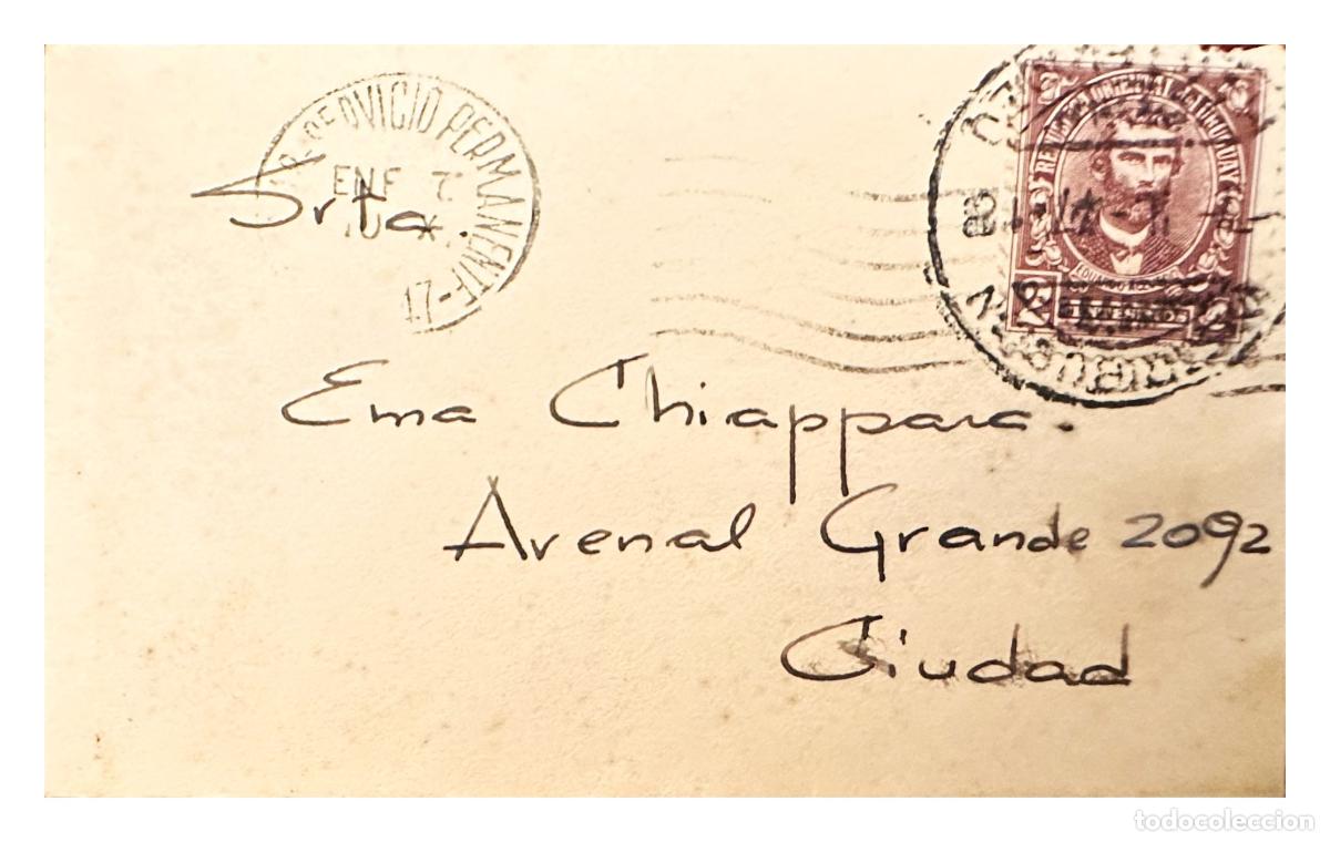 Selos: CMI) 1937. URUGUAY. PORTRAIT OF VENANCIO FLORES. DOMESTIC MAIL. XF