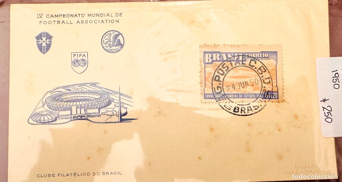 Timbres: CMI) 1950. BRAZIL. FDC. REPRODUCTION OF MARACANA STADIUM. DOMESTIC MAIL. XF