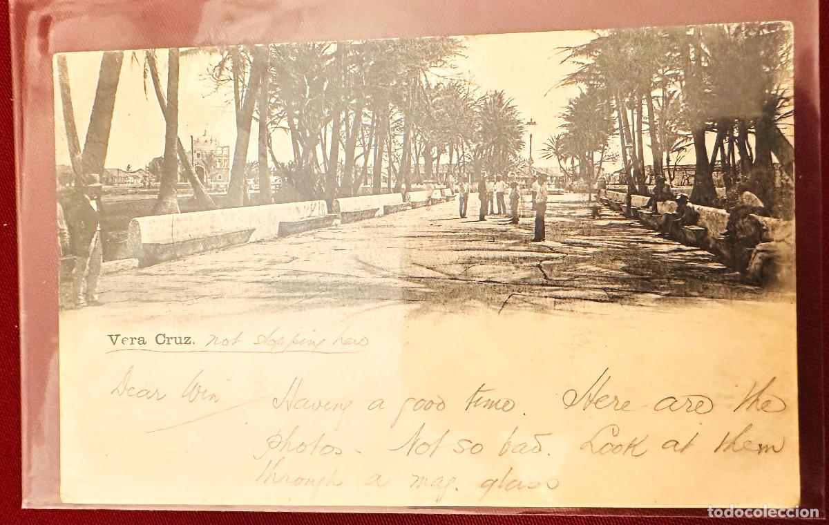 Timbres: CMI) 1907. MEXICO. POSTCARD. WRITTEN BACK SIDE WITH VERA CRUZ VIEW DOMESTIC XF