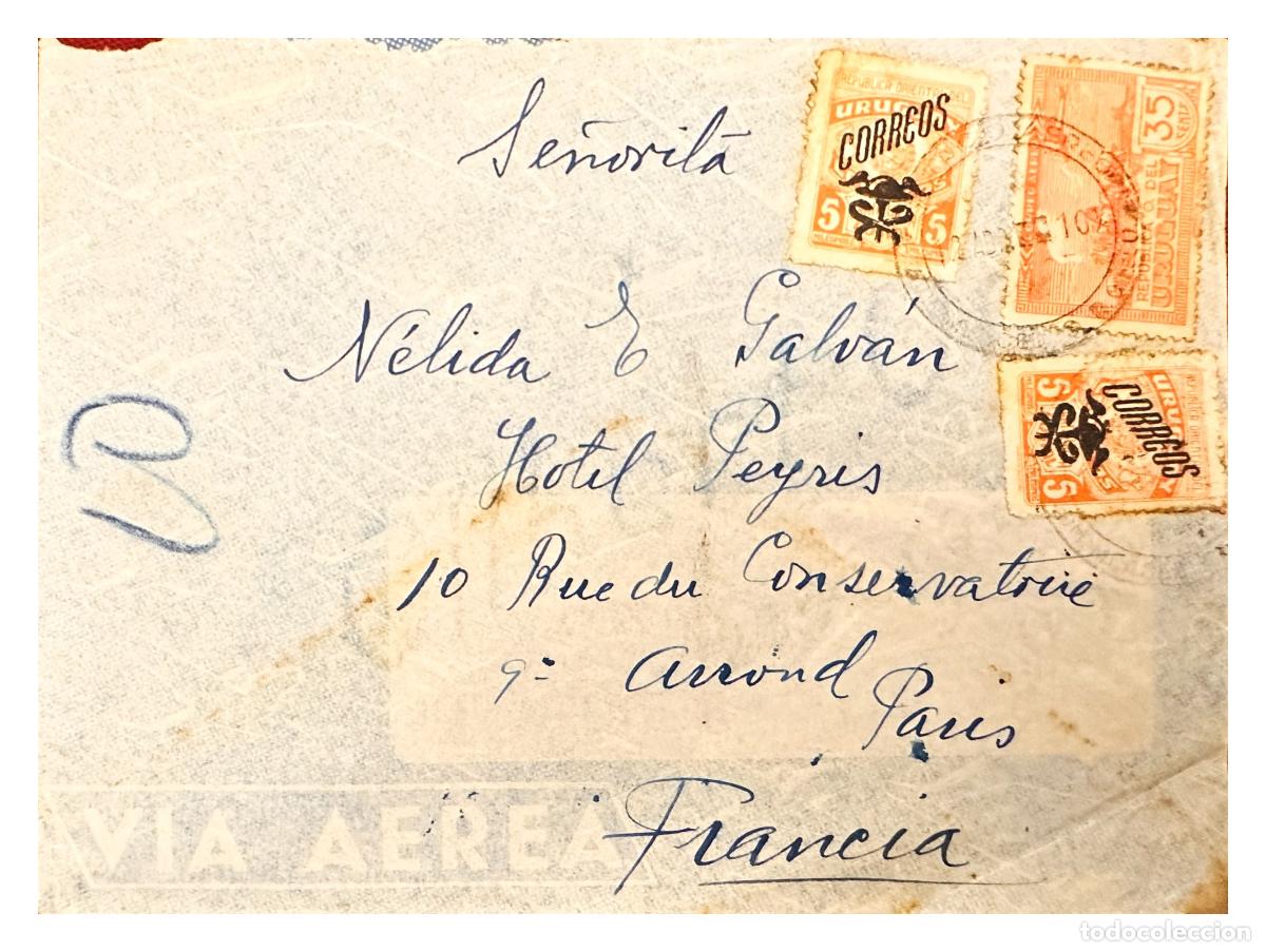 Timbres: CMI) 1923. URUGUAY. PORTRAIT OF SUAREZ AND NATIONAL EMBLEMS SHIPPED TO FRANCE XF