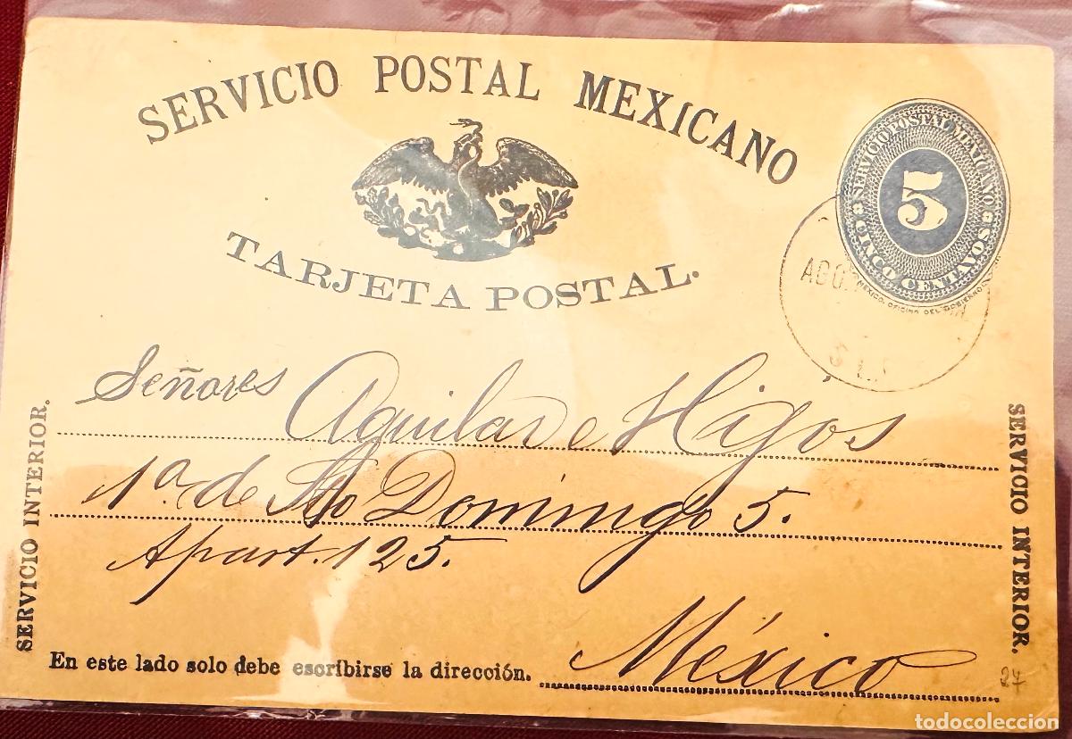 Timbres: CMI) 1895. MEXICO. POSTCARD. MEXICAN EAGLE ETCHING DOMESTIC MAIL XF