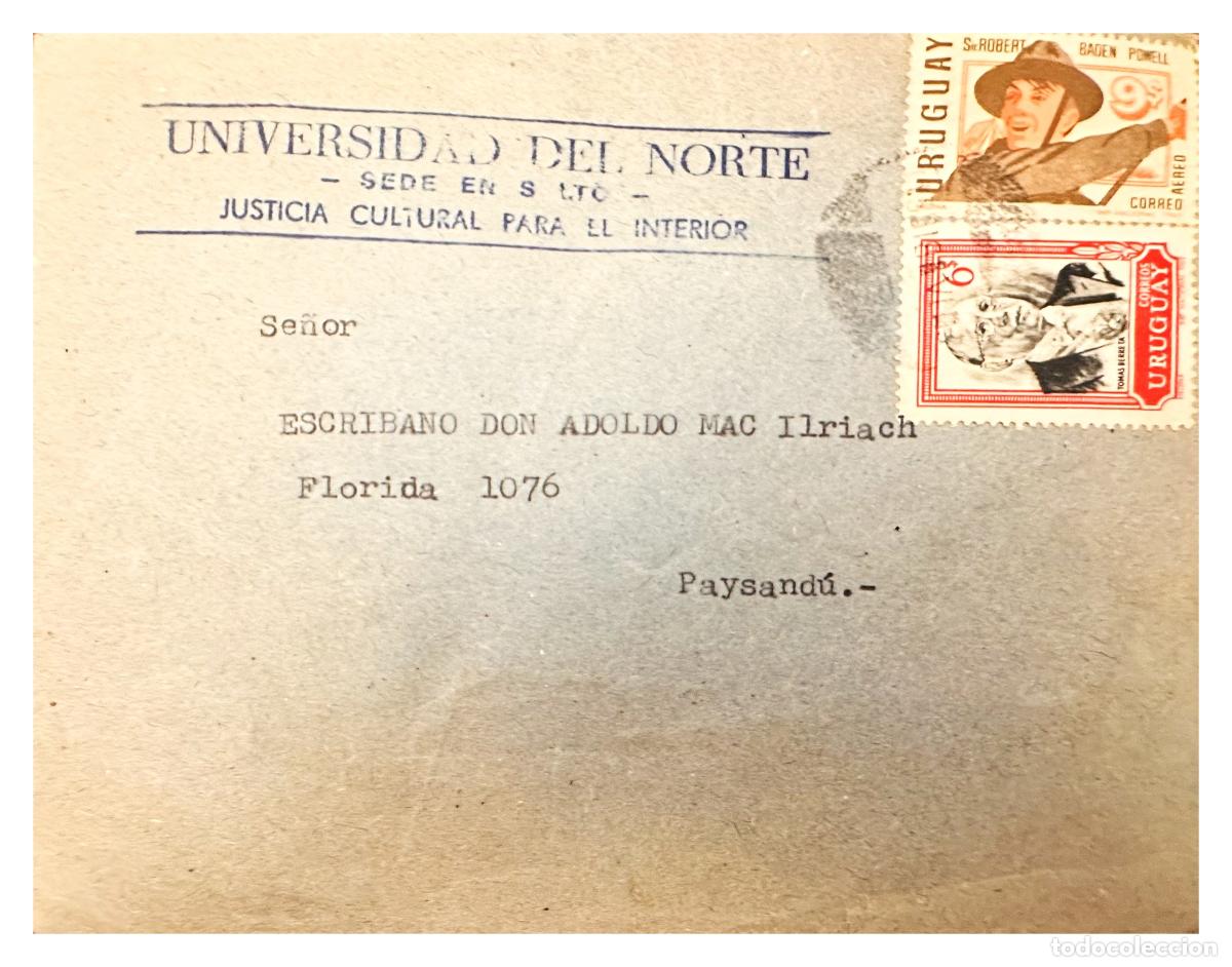 Timbres: CMI) 1950. URUGUAY. PORTRAITS OF TOMAS BERRETA AND AVIATOR. DOMESTIC MAIL. XF