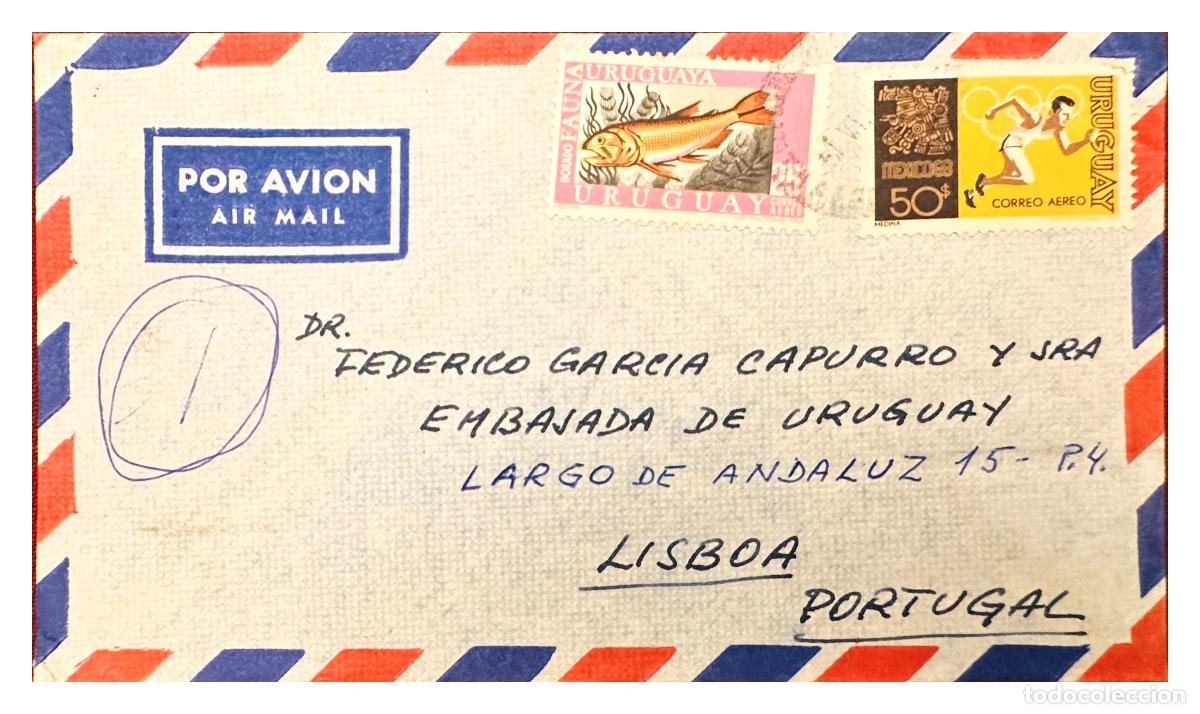 Timbres: CMI) 1968. URUGUAY. DORADO FISH AND OLYMPIC ATHLETE. SHIPPED TO PORTUGAL. XF