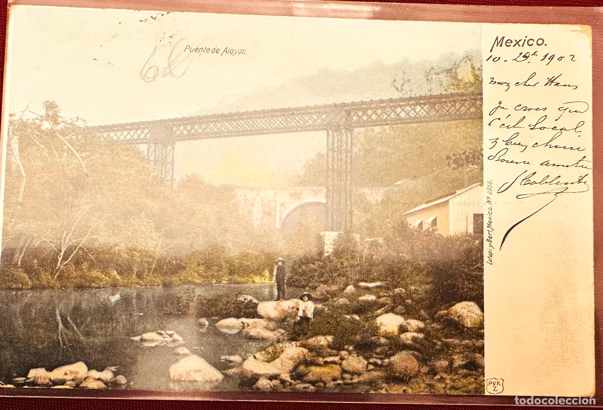 Timbres: CMI) 1902. MEXICO. POSTCARD. ATOYAC BRIDGE VIEW WITH RIVER SCENE DOMESTIC XF