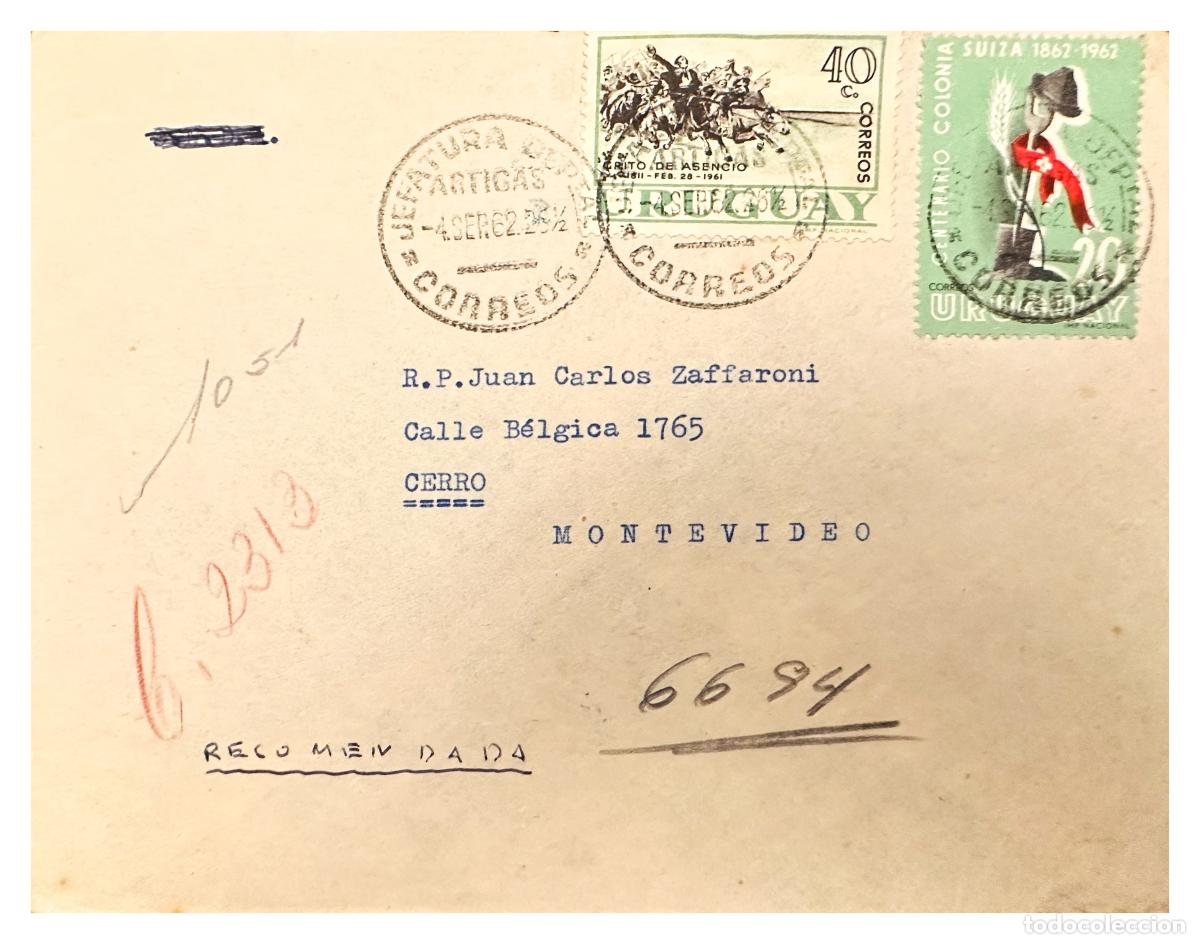 Timbres: CMI) 1962. URUGUAY. GRITO DE ASENCIO AND SWISS CENTENARY. DOMESTIC MAIL. XF