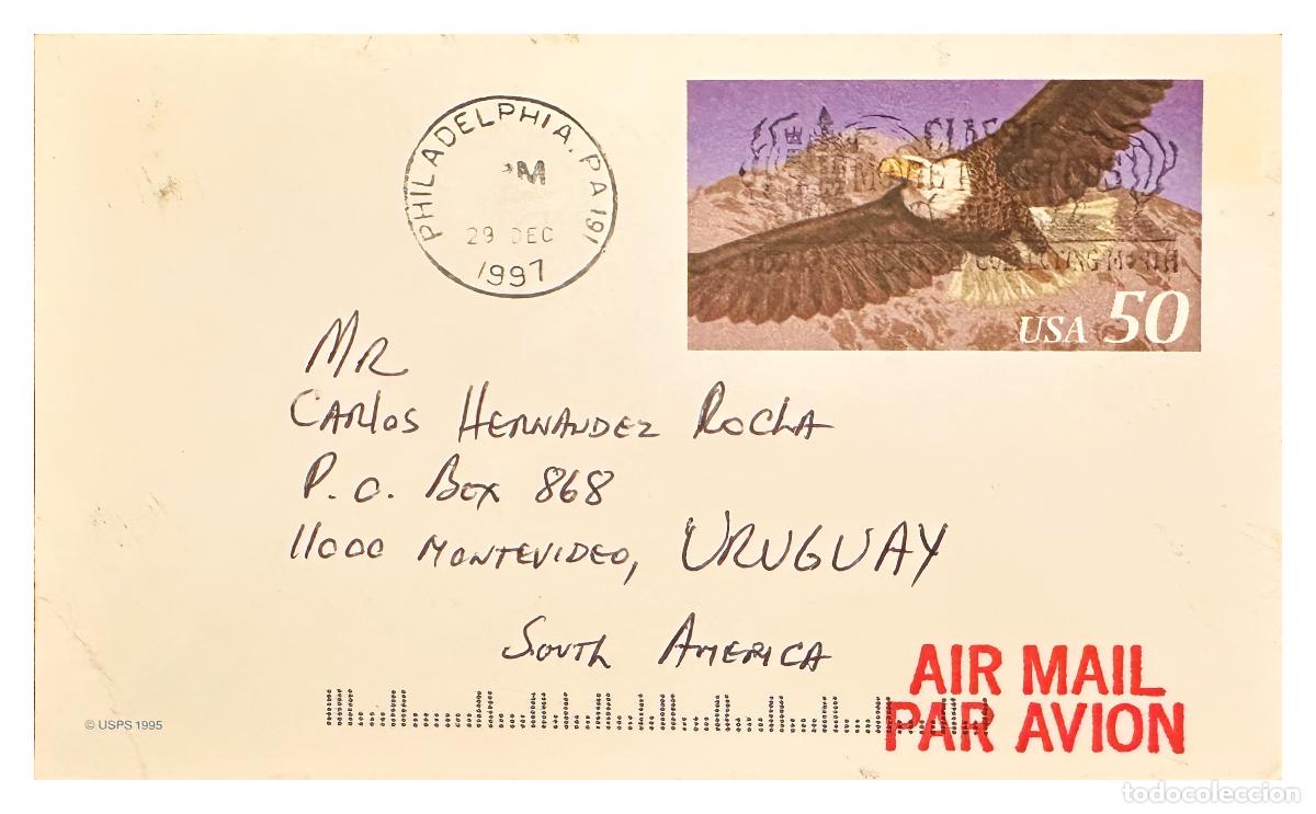 Timbres: CMI) 1997. USA. ETCHING OF EAGLE ON MOUNTAIN TOP SHIPPED TO URUGUAY XF