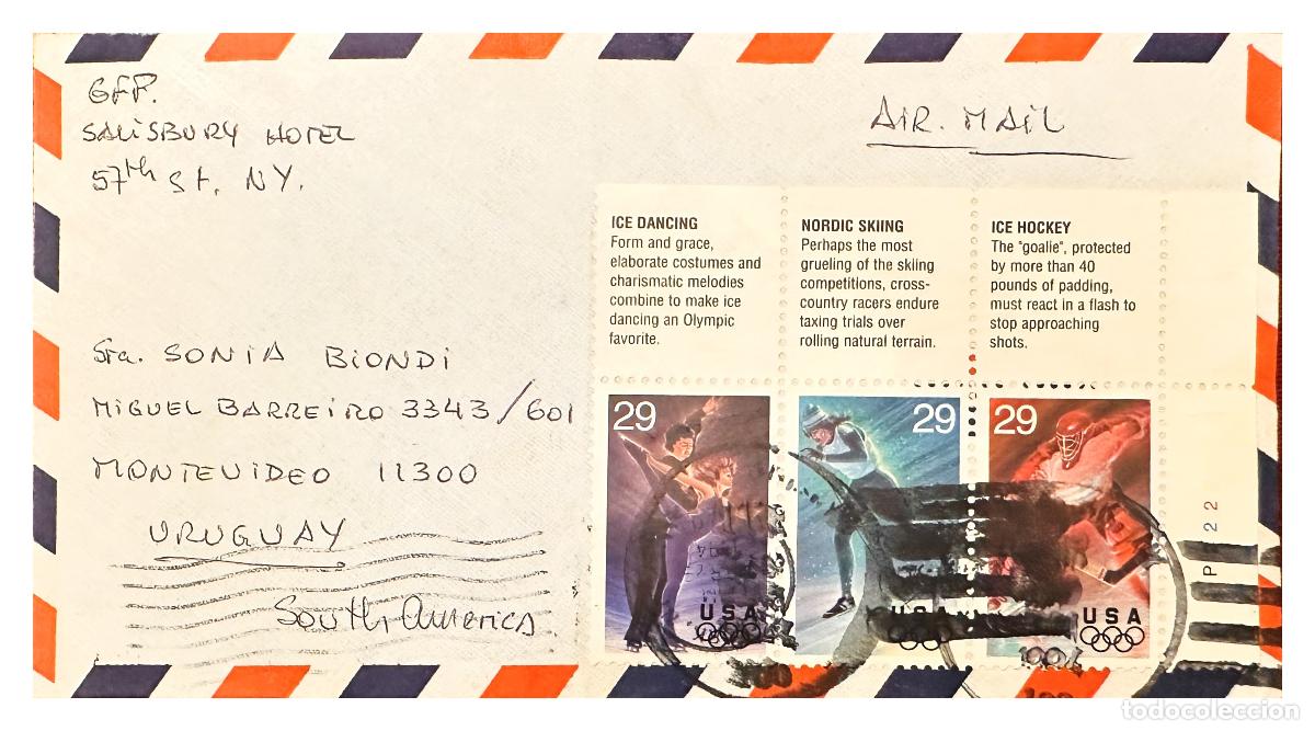 Timbres: CMI) 1992. USA. OLYMPIC WINTER SPORTS ATHLETES. SHIPPED TO URUGUAY. XF
