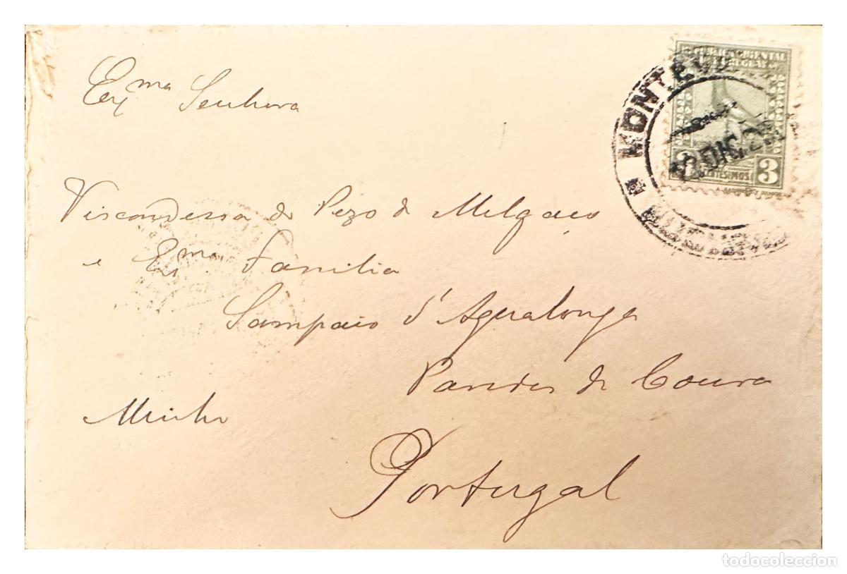 Timbres: CMI) 1923. URUGUAY. LOCAL FAUNA OF HORNERO BIRD. SHIPPED TO PORTUGAL. XF