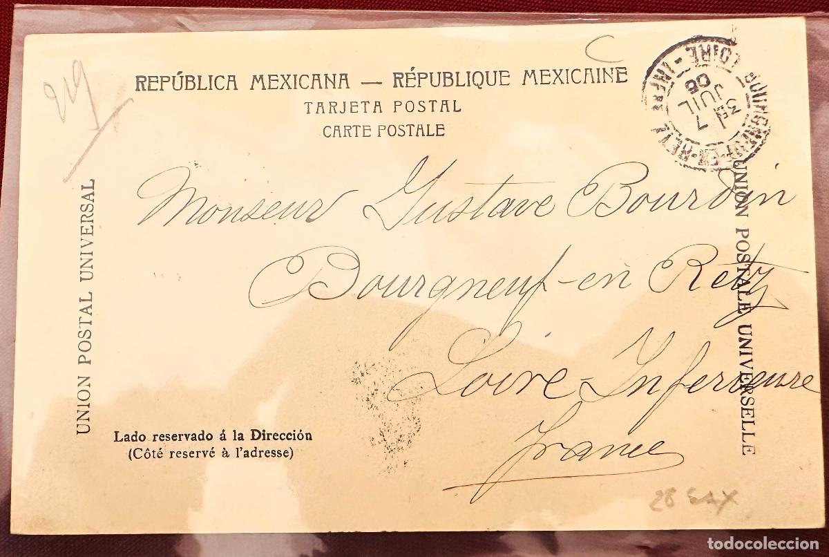 Timbres: CMI) 1911. MEXICO. POSTCARD. WRITTEN BACK SIDE SHIPPED TO FRANCE XF
