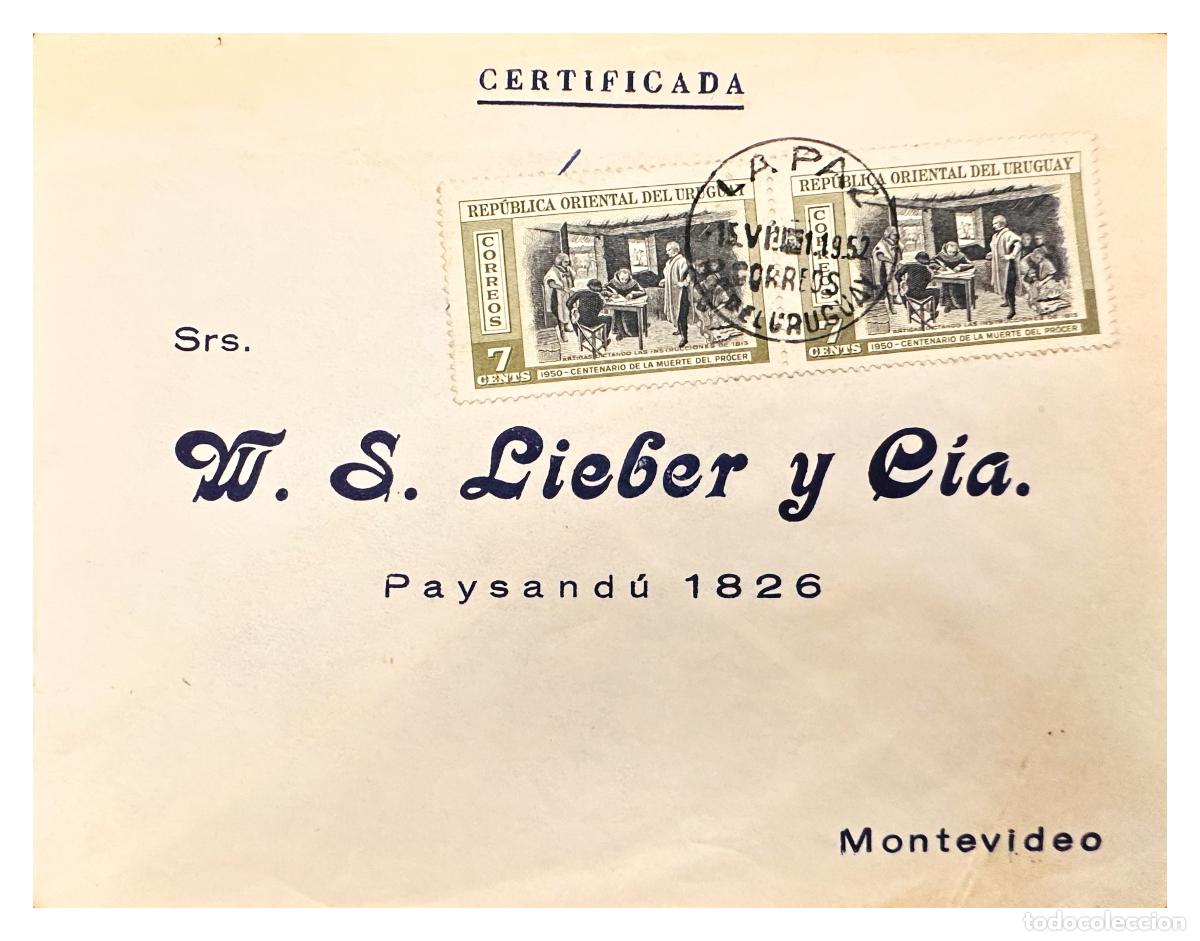 Timbres: CMI) 1950. URUGUAY. CENTENARY OF THE DEATH OF THE PROCER. DOMESTIC MAIL. XF