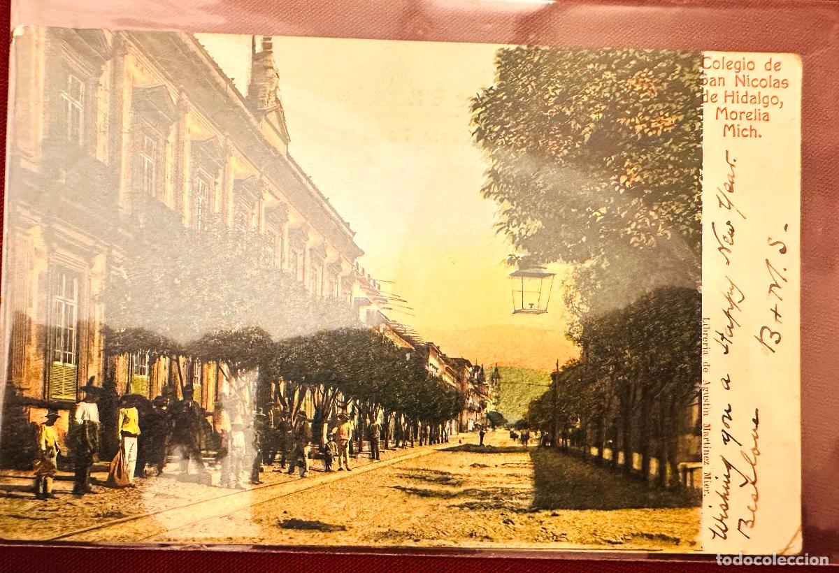 Timbres: CMI) 1910. MEXICO. POSTCARD. SAN NICOLAS COLLEGE VIEW DOMESTIC MAIL XF