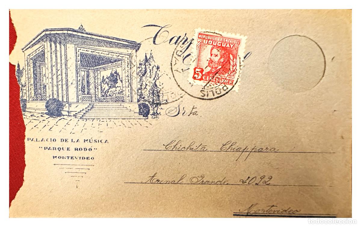 Timbres: CMI) 1920. URUGUAY. PORTRAIT OF JOAQUIN SUAREZ IN RED COLOR DOMESTIC MAIL XF