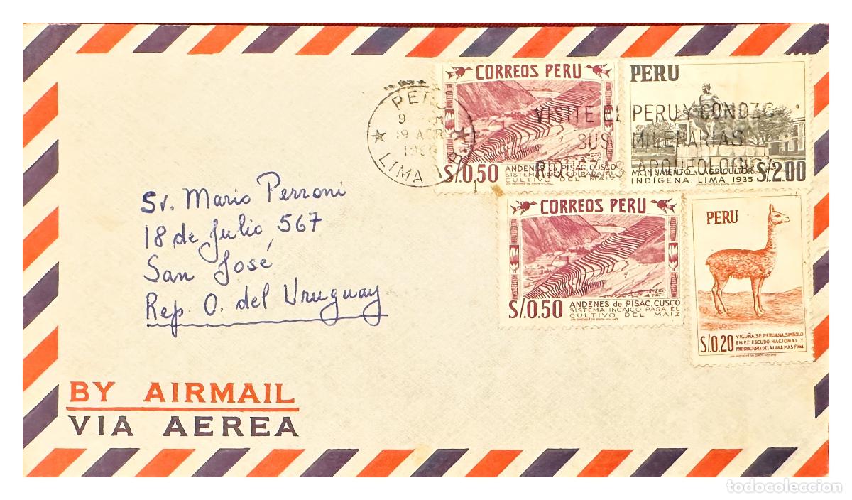 Francobolli: CMI) 1960. PERU. PISAC CUSCO TERRACES AND VICUNA FAUNA SHIPPED TO URUGUAY XF