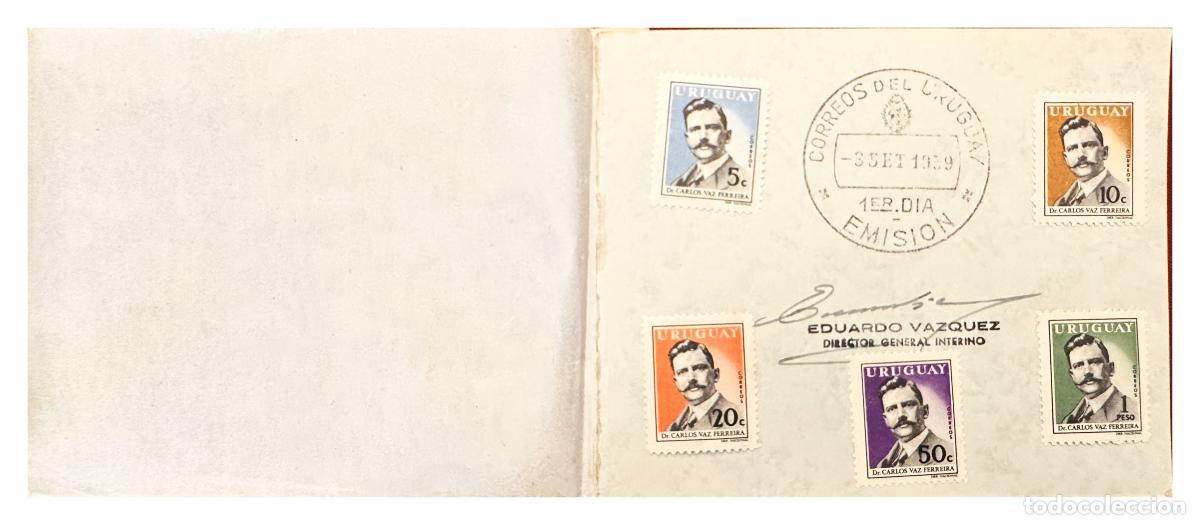 Francobolli: CMI) 1959. URUGUAY. FDC. CARLOS VAZ FERREIRA PORTRAITS SERIES DOMESTIC MAIL XF