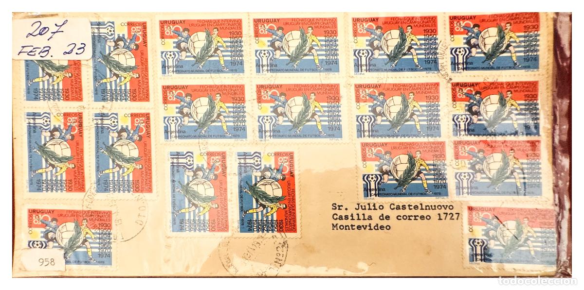 Timbres: CMI) 1978. URUGUAY. WORLD CUP CHAMPIONSHIP STAMPS BLOCK SHEET DOMESTIC MAIL XF