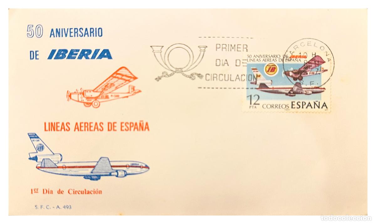 Timbres: CMI) 1977. SPAIN. FDC. IN FLIGHT AIRPLANE OF IBERIA AIRLINES DOMESTIC MAIL XF