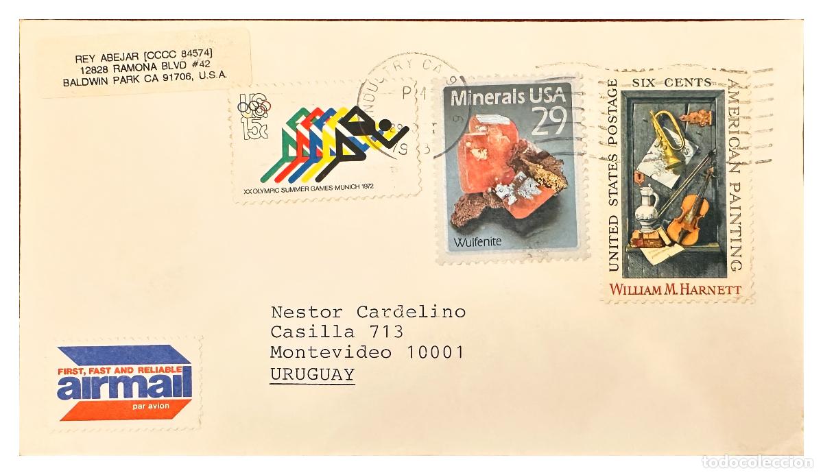Timbres: CMI) 1992. USA. OLYMPIC ATHLETE WULFENITE MINERAL AND PAINTING TO URUGUAY XF