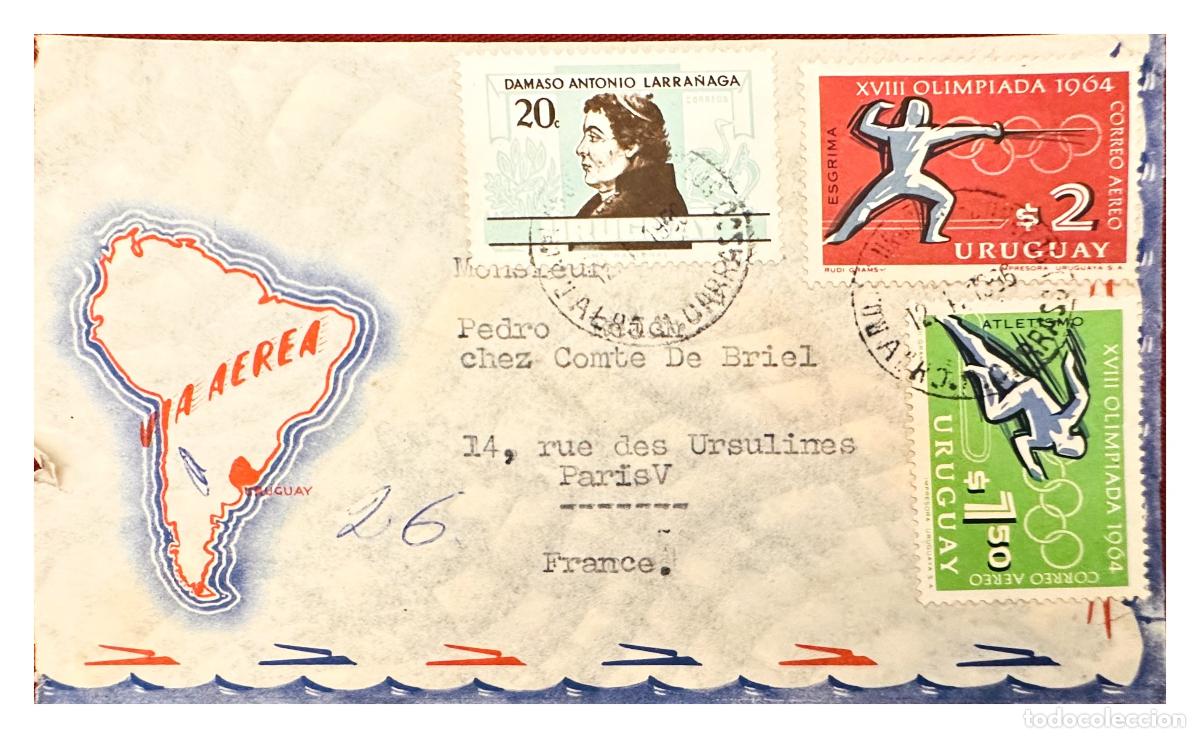 Timbres: CMI) 1964. URUGUAY. FENCING AND ATHLETICS ATHLETES SHIPPED TO FRANCE XF