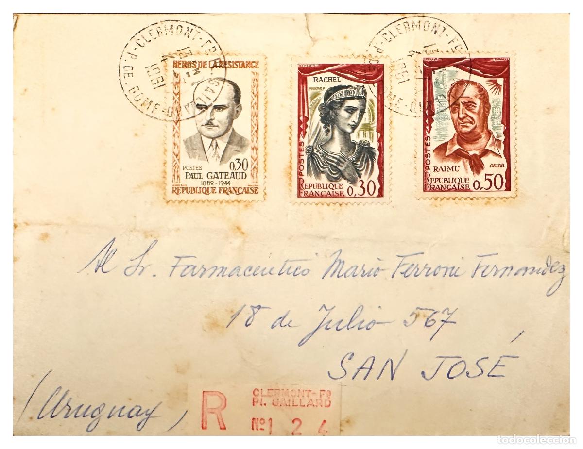 Timbres: CMI) 1944. FRANCE. PORTRAITS OF RESISTANCE HERO AND ACTORS SHIPPED TO URUGUAY XF