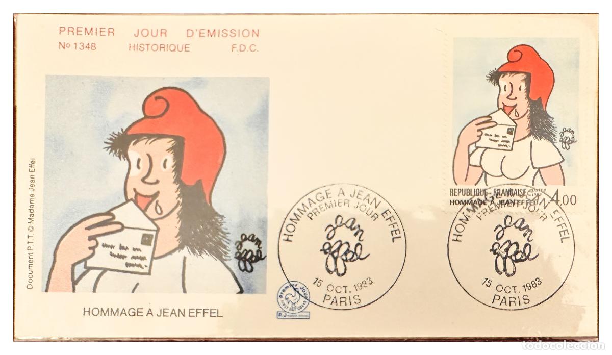 Timbres: CMI) 1983. FRANCE. FDC. HOMMAGE A JEAN EFFEL ILLUSTRATION DRAWING DOMESTIC XF