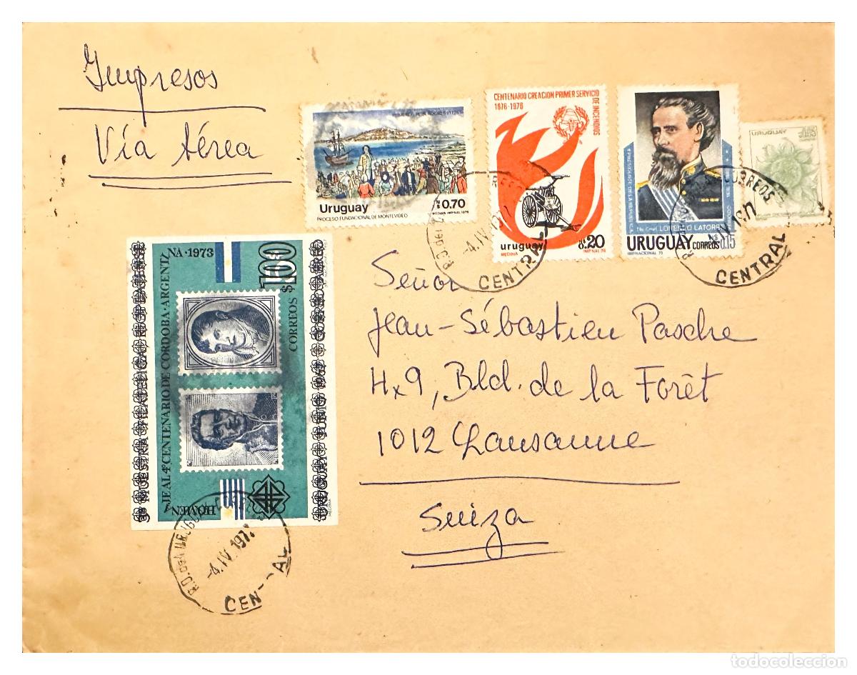 Timbres: CMI) 1976. URUGUAY. HISTORICAL LANDING MARITIME SCENE SHIPPED TO SWITZERLAND XF