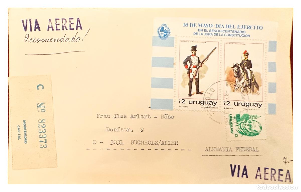 Timbres: CMI) 1980. URUGUAY. ARMY DAY MILITARY ISSUE SHIPPED TO WEST GERMANY XF