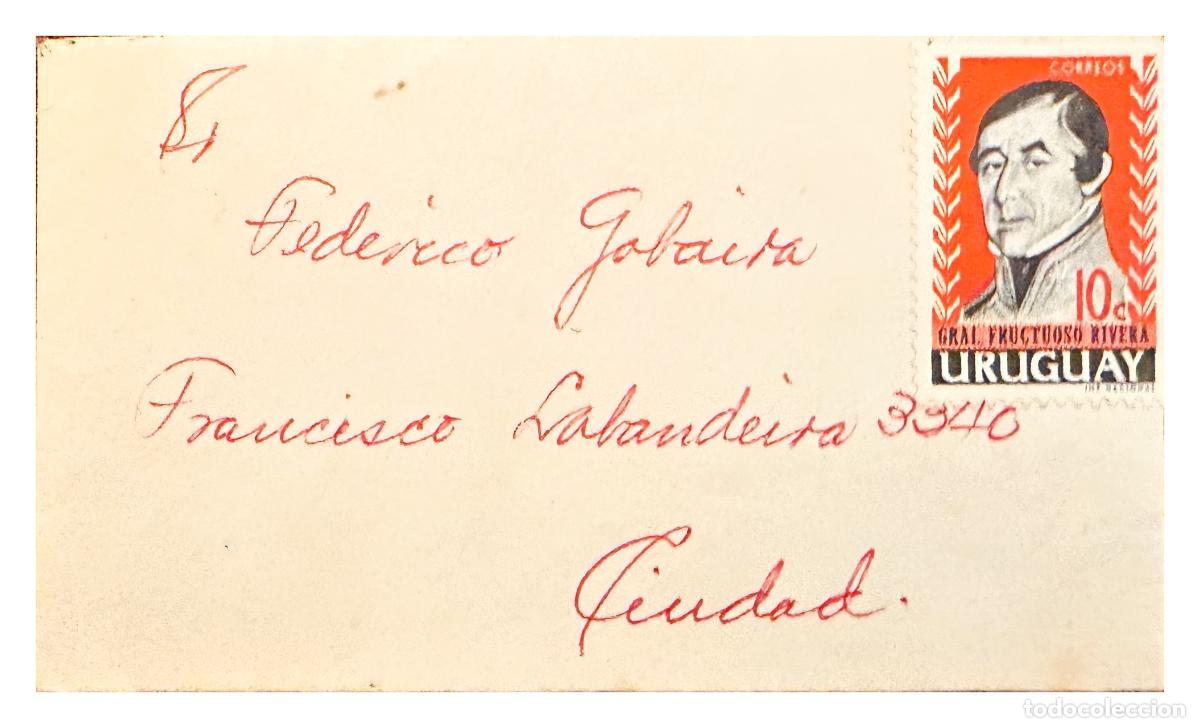 Timbres: CMI) 1940. URUGUAY. SINGLE PORTRAIT OF FRUCTUOSO RIVERA DOMESTIC MAIL XF