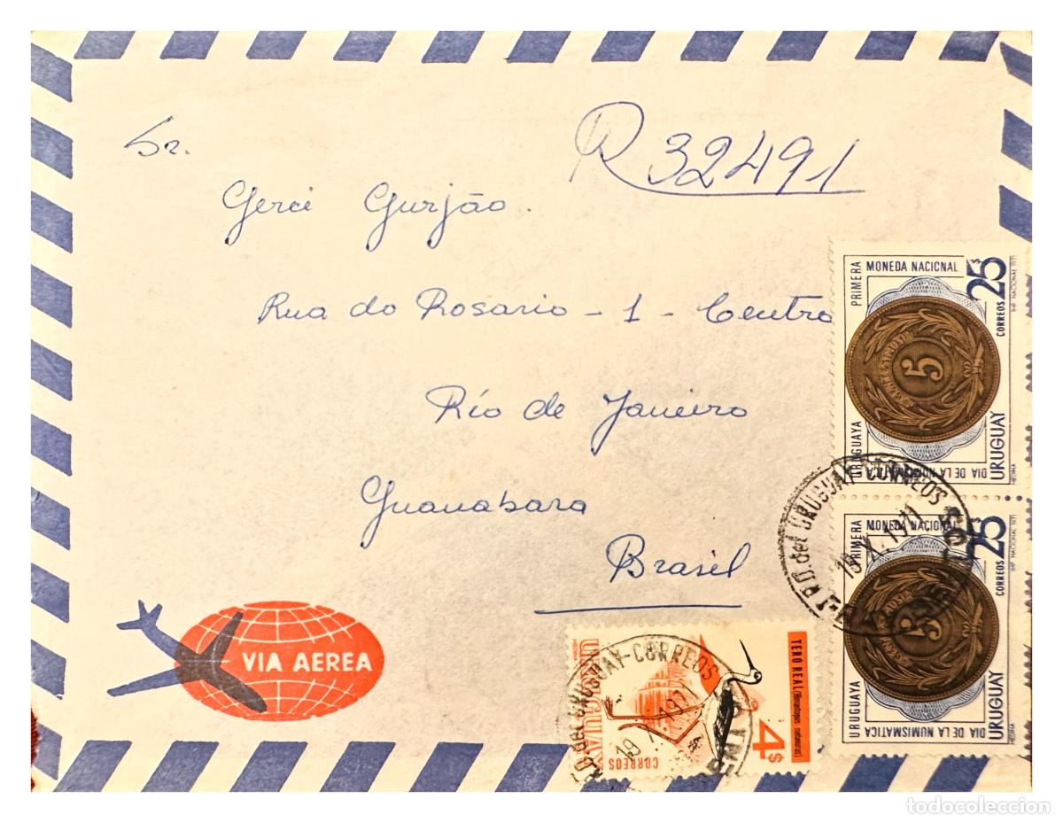 Timbres: CMI) 1975. URUGUAY. NUMISMATICS AND COINS WITH TERO BIRD SHIPPED TO BRAZIL XF