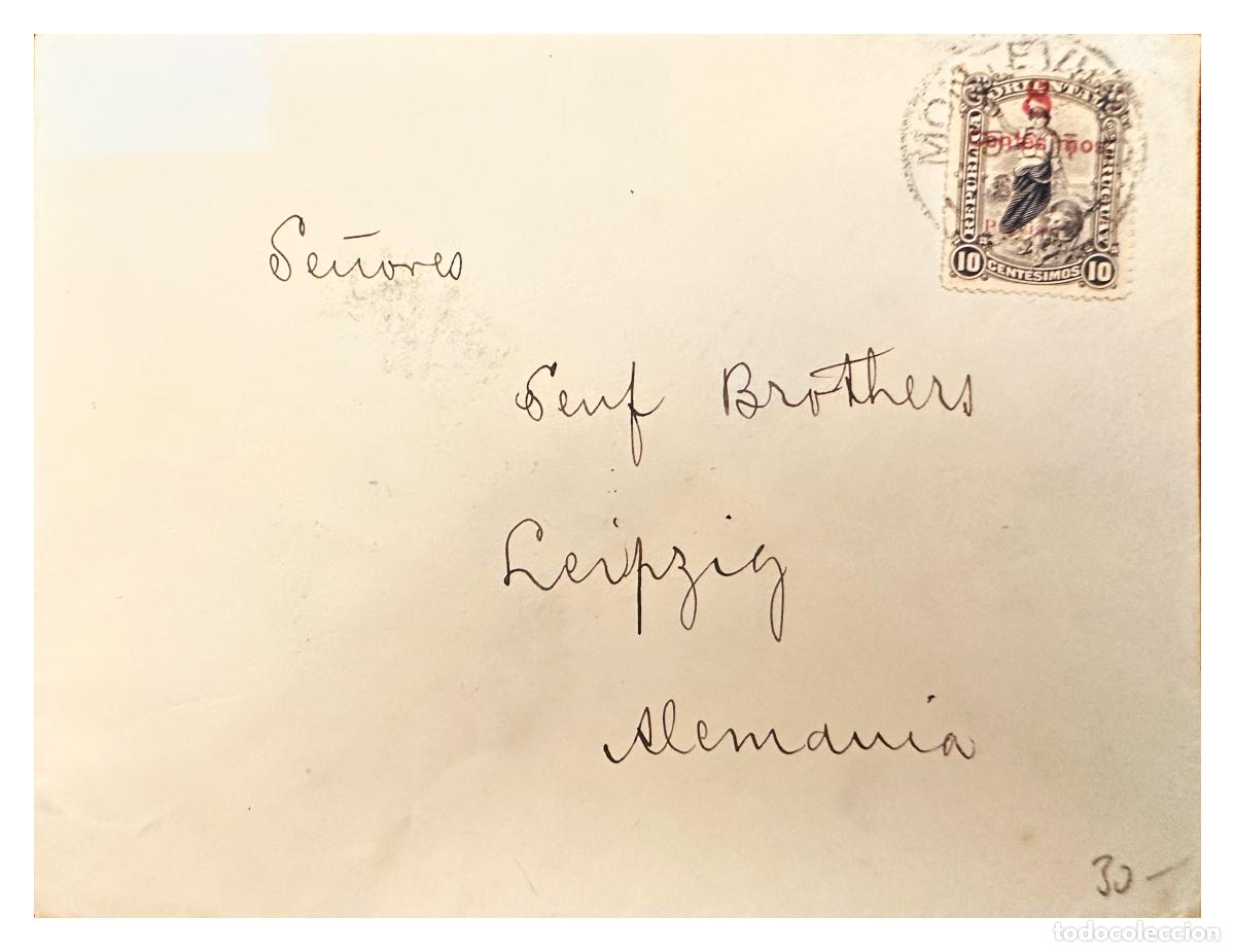 Timbres: CMI) 1933. URUGUAY. ALLEGORICAL FIGURE REPRODUCTION SHIPPED TO GERMANY XF