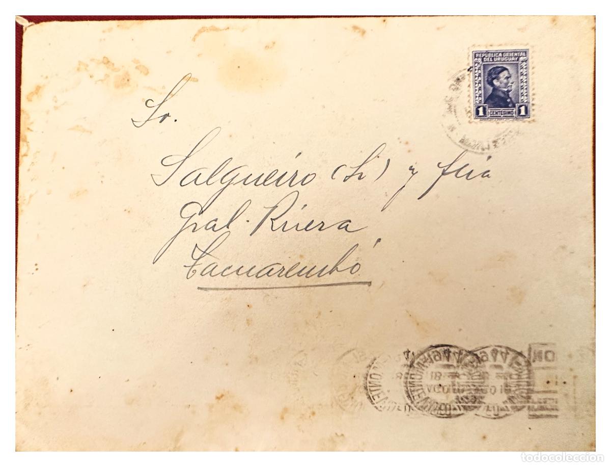 Timbres: CMI) 1940. URUGUAY. PORTRAIT OF JOAQUIN SUAREZ IN BLUE COLOR DOMESTIC MAIL XF