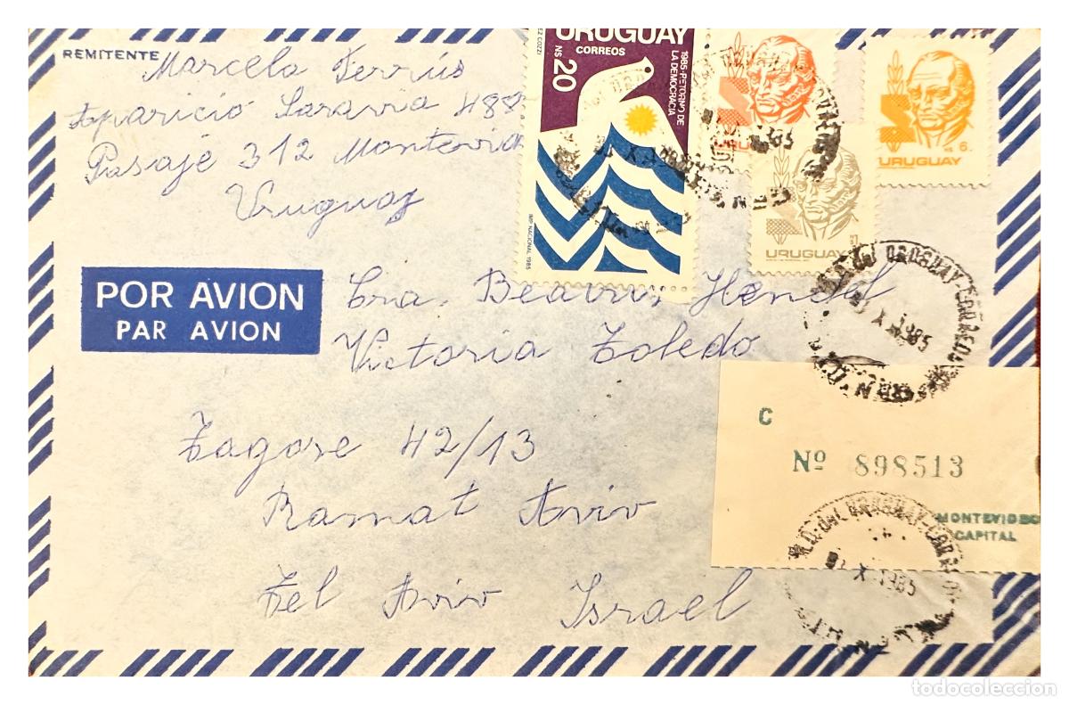 Timbres: CMI) 1985. URUGUAY. RETURN OF DEMOCRACY ISSUE SHIPPED TO ISRAEL XF