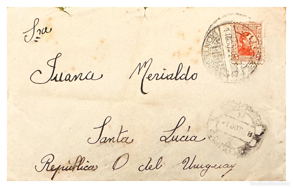 Timbres: CMI) 1922. URUGUAY. ALLEGORICAL FIGURE REPRODUCTION IN RED COLOR DOMESTIC XF
