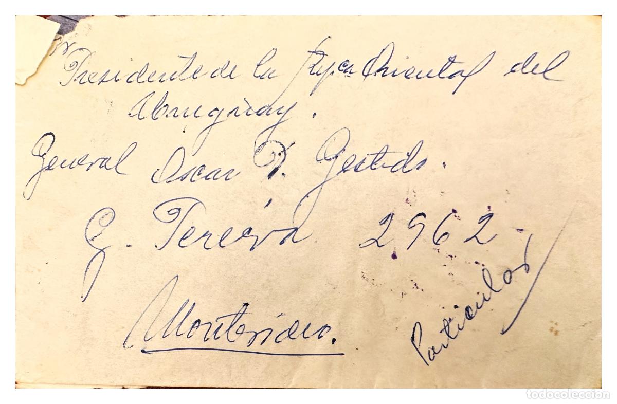 Timbres: CMI) 1967. URUGUAY. POSTAL PIECE BACK SIDE WITH HANDWRITTEN TEXT DOMESTIC MAIL XF