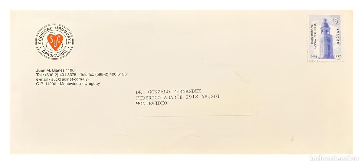 Timbres: CMI) 1996. URUGUAY. ARCHITECTURAL MONUMENT TOWER FA&Ccedil;ADE DOMESTIC MAIL XF