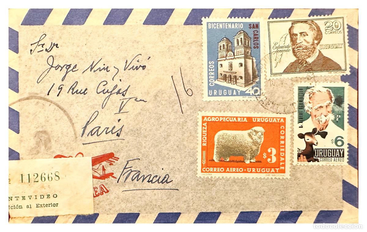 Francobolli: CMI) 1965. URUGUAY. BICENTENARIO SAN CARLOS CHURCH FA&Ccedil;ADE SHIPPED TO FRANCE XF