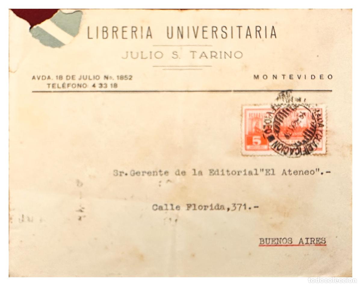 Francobolli: CMI) 1935. URUGUAY. SINGLE PORTRAIT OF JOAQUIN SUAREZ SHIPPED TO ARGENTINA XF