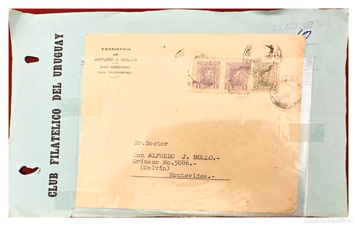 Francobolli: CMI) 1936. URUGUAY. TRIPLE NATIONAL PROCERES FIGURES ISSUE DOMESTIC MAIL XF