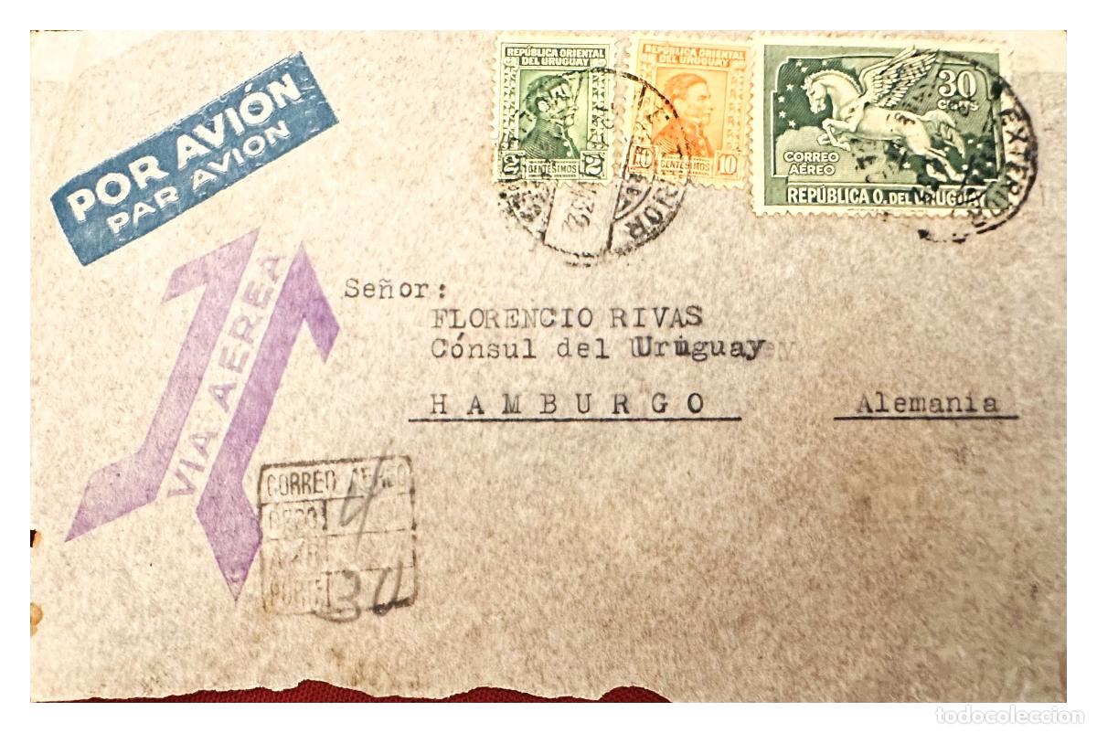 Francobolli: CMI) 1935. URUGUAY. HORSE FIGURE ISSUE WITH OVERPRINT SHIPPED TO GERMANY XF