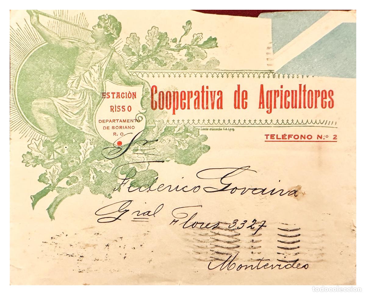 Francobolli: CMI) 1920. URUGUAY. BACK SIDE WITHOUT STAMP WITH POSTMARKS ETCHING DOMESTIC XF