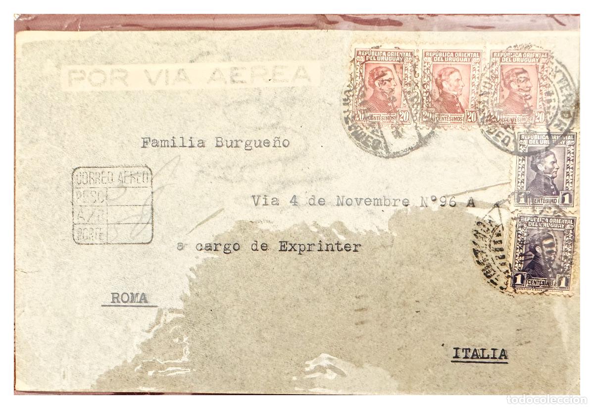 Sellos: CMI) 1930. URUGUAY. PORTRAITS OF SUAREZ AND OMBU TREE ISSUE SHIPPED TO ITALY XF