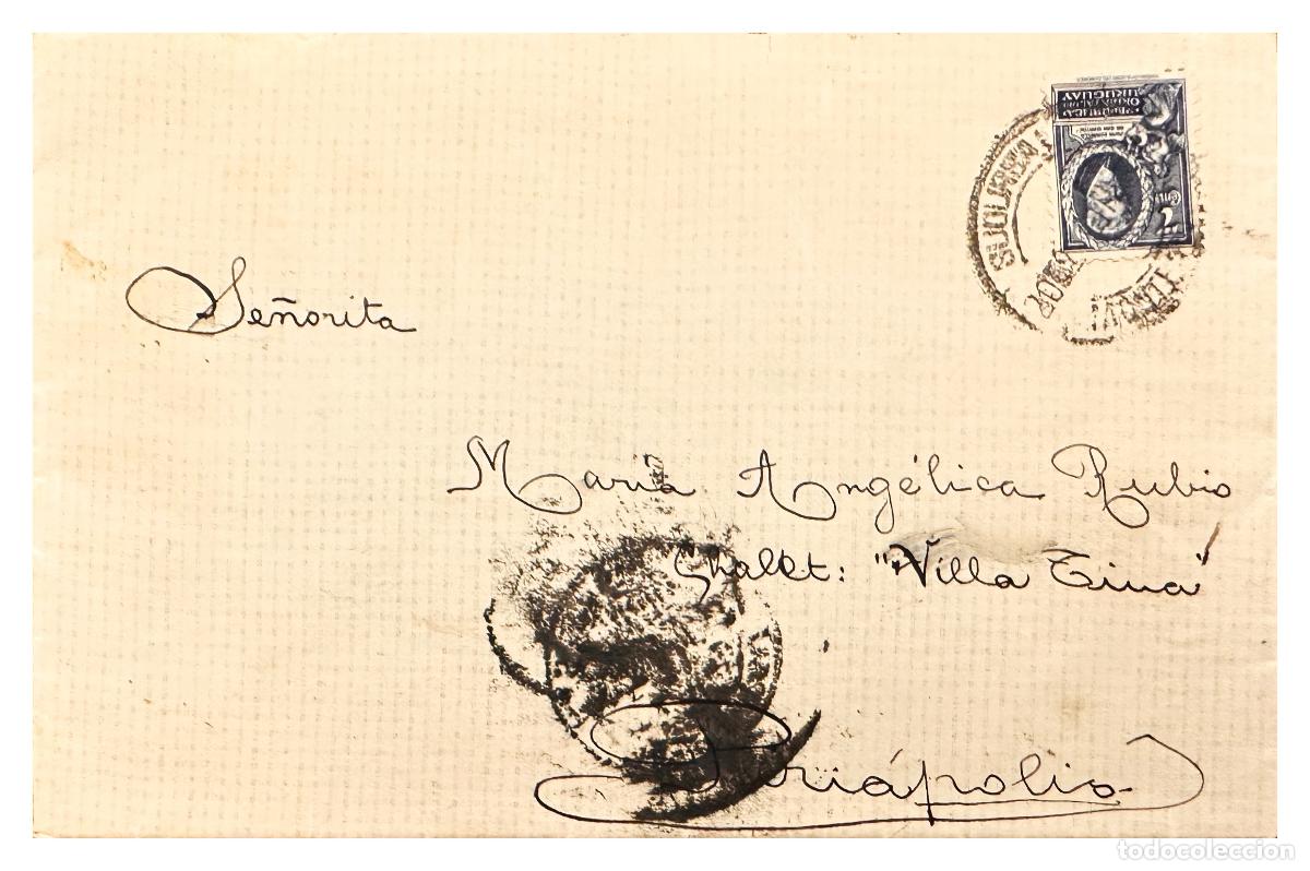 Francobolli: CMI) 1933. URUGUAY. ALLEGORICAL FIGURE WITH NATIONAL SHIELD IN BLUE DOMESTIC XF