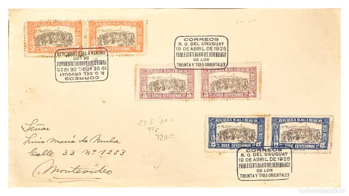 Francobolli: CMI) 1925. URUGUAY. THIRTY THREE HISTORICAL SCENE SERIES ISSUE DOMESTIC MAIL XF