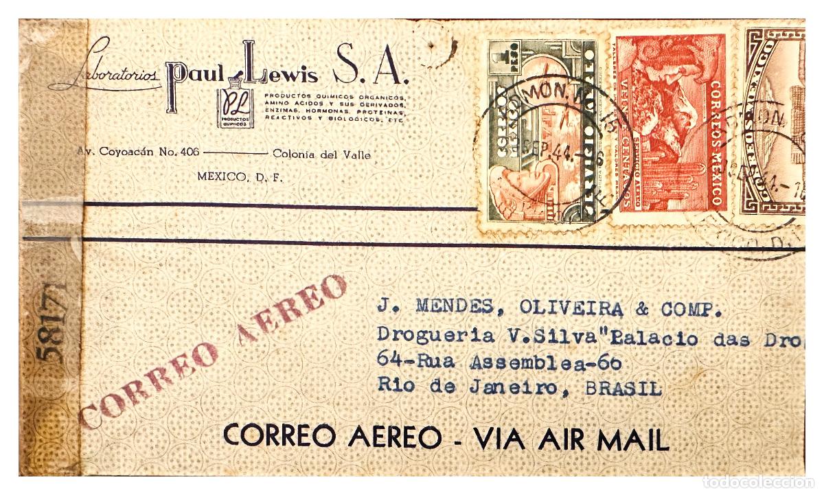 Timbres: CMI) 1944. MEXICO. PORTRAITS OF HISTORICAL FIGURES IN COLORS SHIPPED TO BRAZIL XF
