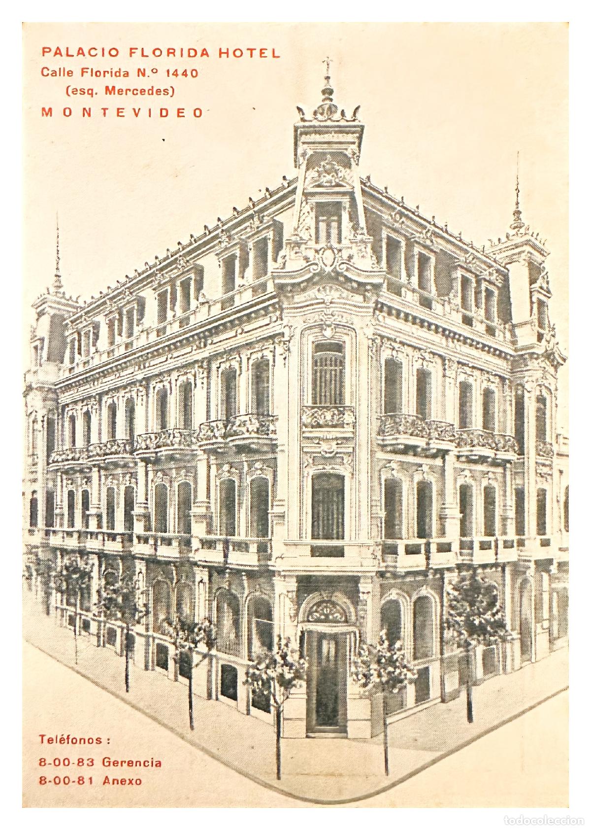 Timbres: CMI) 1930. URUGUAY. POSTCARD. PALACIO FLORIDA BUILDING VIEW DOMESTIC MAIL XF