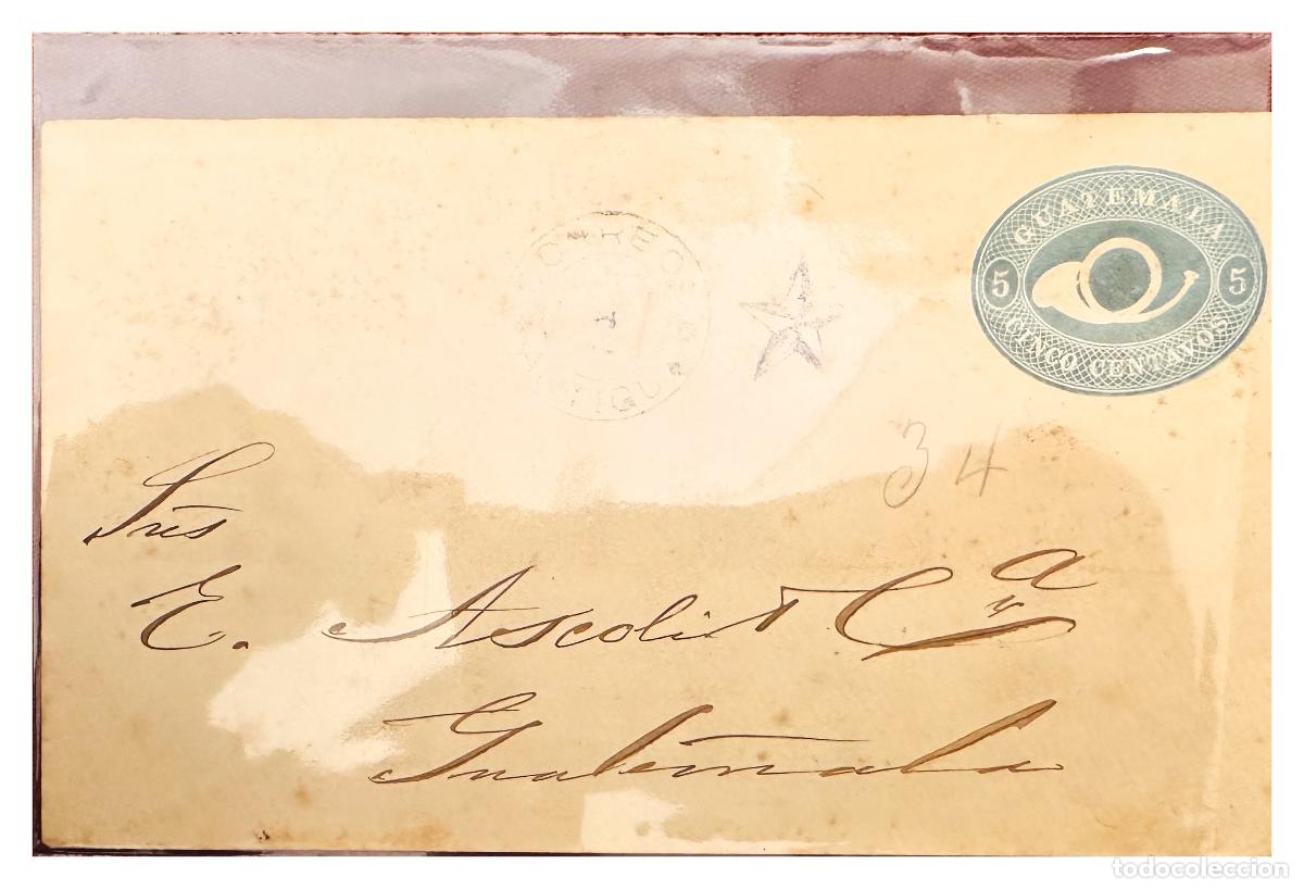 Timbres: CMI) 1890. GUATEMALA. PREPRINTED EMBLEM WITH POST CORNET RECORD DOMESTIC XF