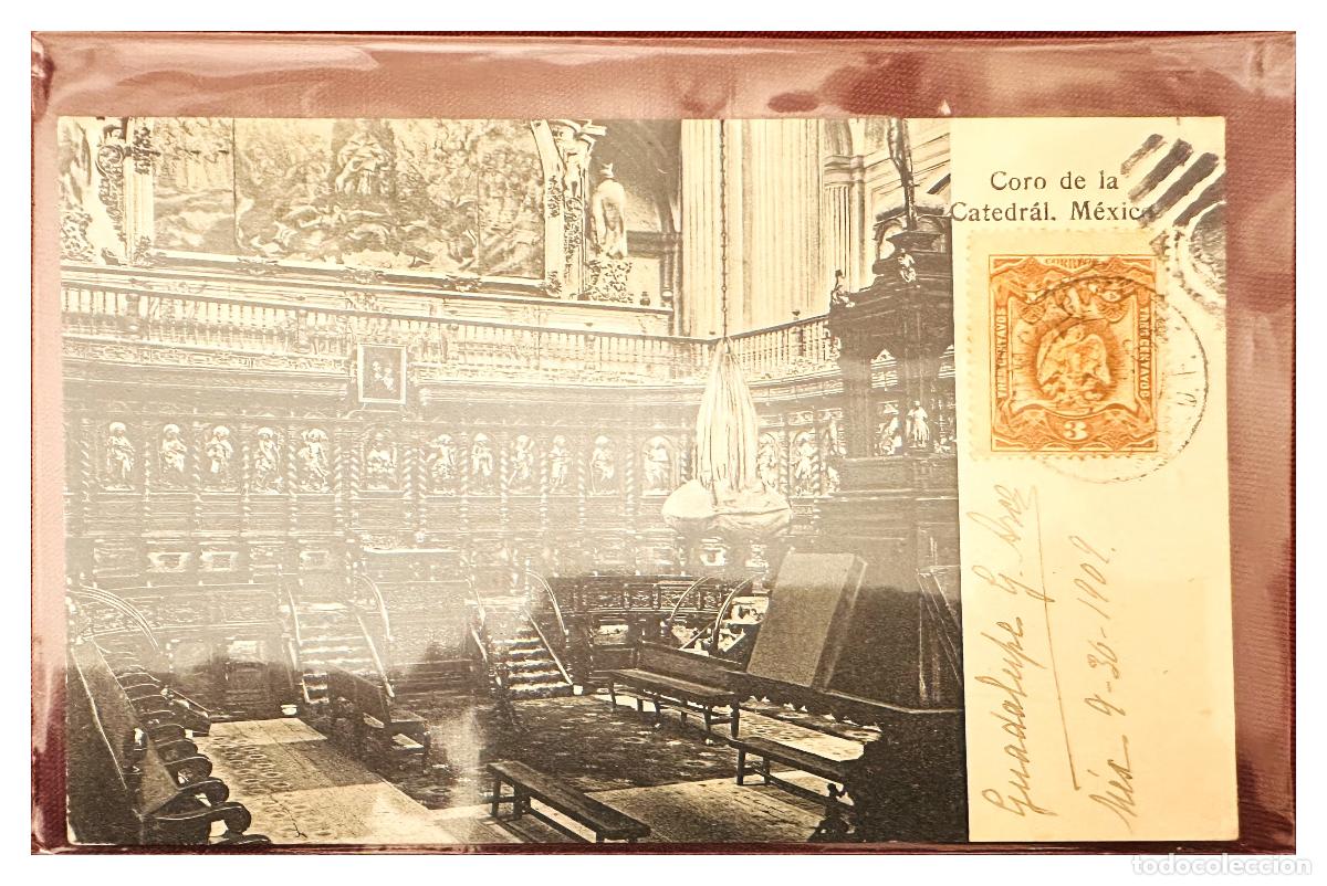Timbres: CMI) 1909. MEXICO. POSTCARD. CATHEDRAL CHOIR SCENE ILLUSTRATION DOMESTIC XF
