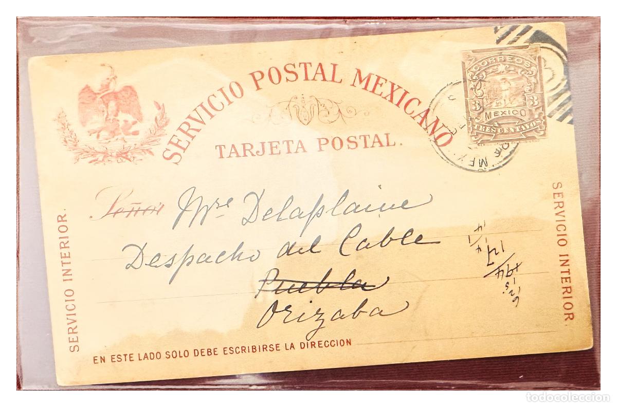 Timbres: CMI) 1897. MEXICO. POSTCARD. PREPRINTED EAGLE EMBLEM DOMESTIC MAIL XF