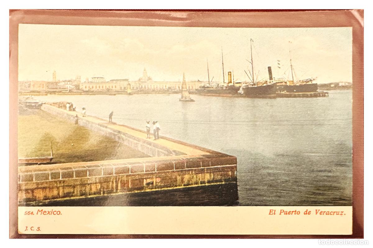 Timbres: CMI) 1905 MEXICO POSTCARD EL PUERTO DE VERACRUZ SCENE ILLUSTRATION DOMESTIC XF