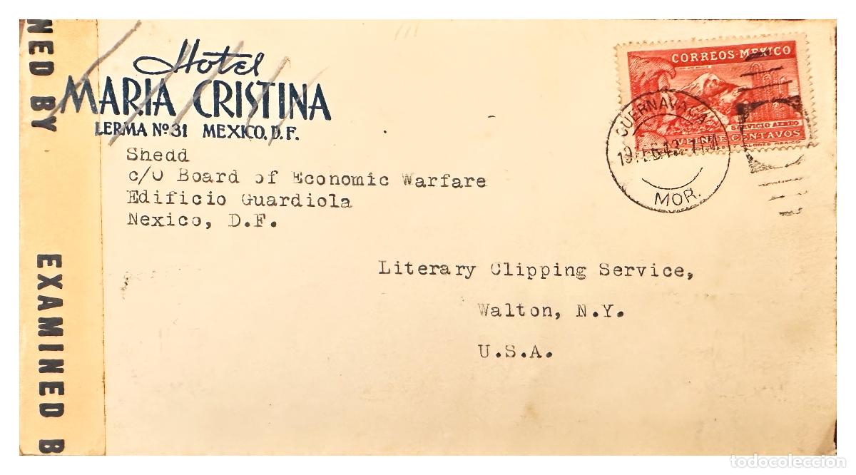 Stamps: CMI) 1943. MEXICO. MOUNTAINS LANDSCAPE WITH VOLCANO AIR MAIL ISSUE TO USA XF